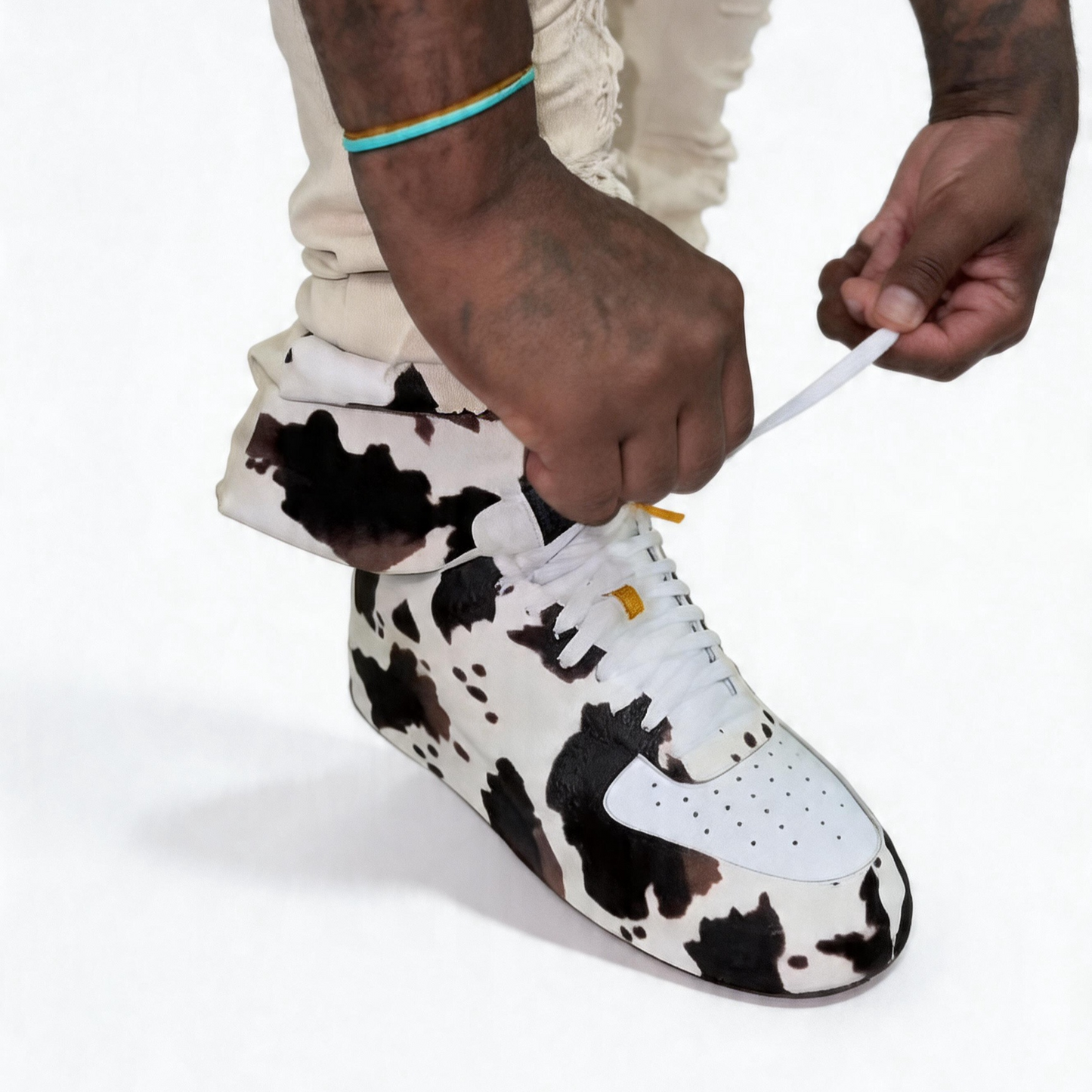 Limited Edition Cow-Print Suede Low-Top Sneakers