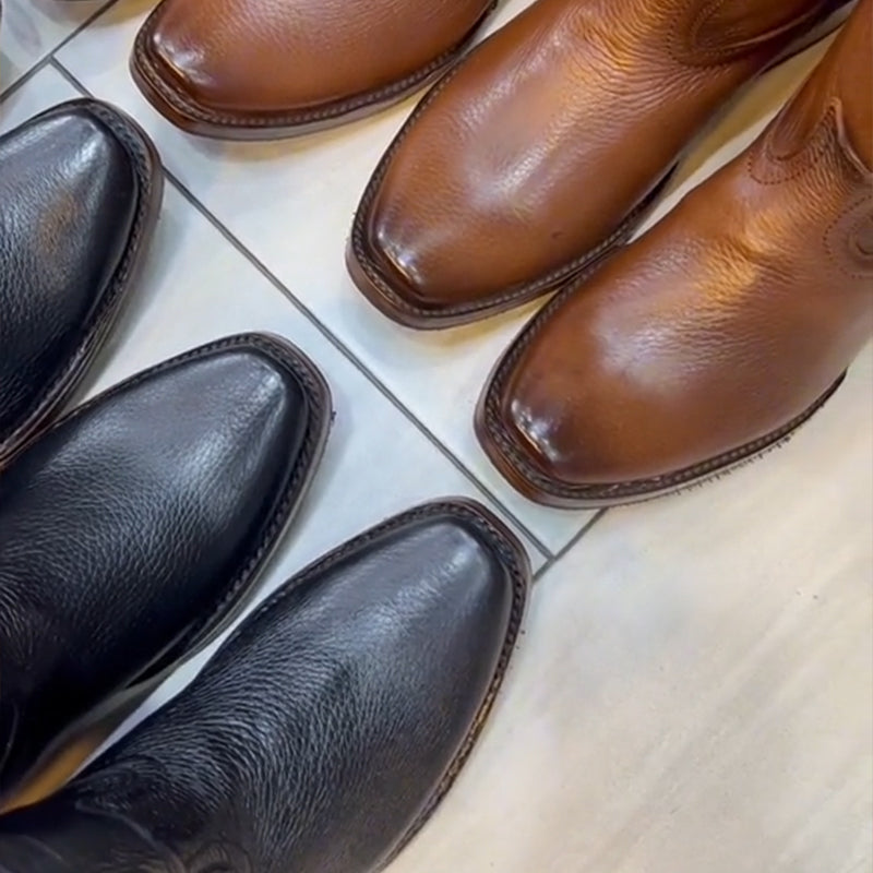 New Men's Brown Retro Knight Boots