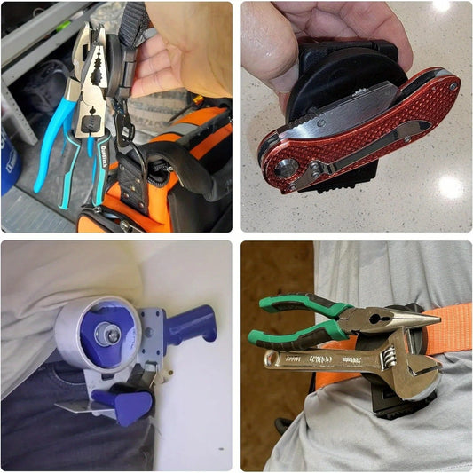 Magnetic Tool Holder Clip for Belt – Heavy-Duty Round Magnet for Hammer & Pliers