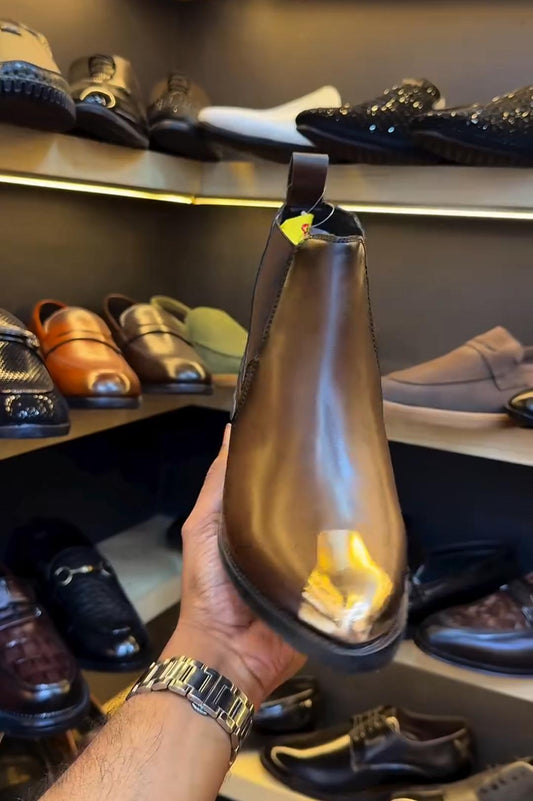 Metal-Trim Chelsea Boots