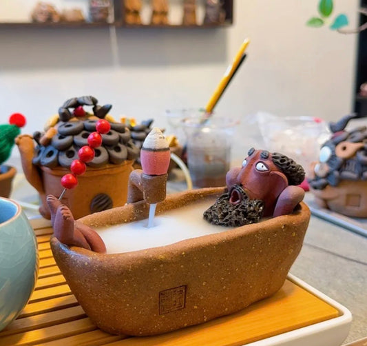 Handmade Bath Guy Ceramic Incense Holder