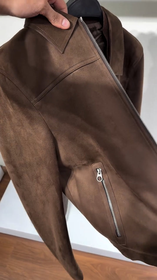 Classic Suede Zipper Jacket