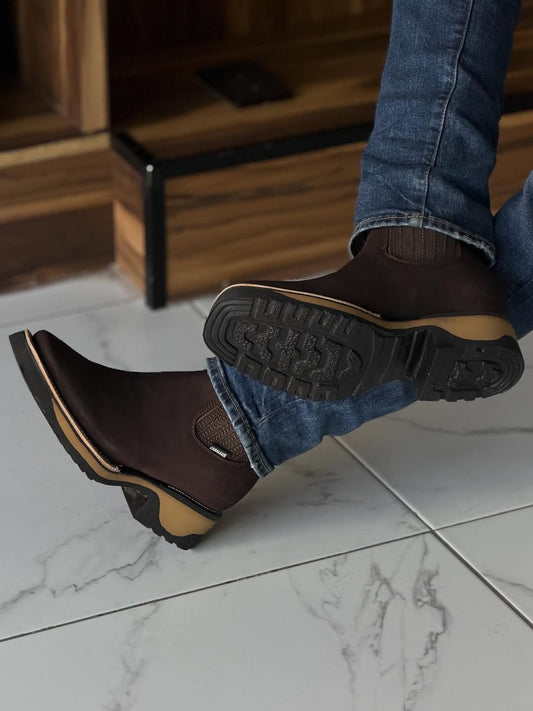 Durable Chunky Sole Work Ankle Boots