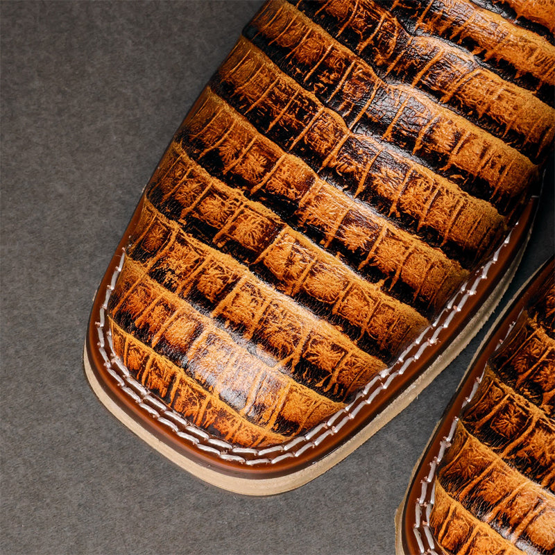 Men's Square-toe Embroidered Western Cowboy Boots