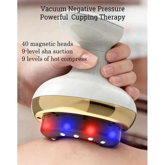 Cellulite Massager-4-in-1 Anti-Cellulite Suction Cupper with Red Light