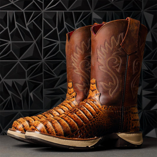 Men's Square-toe Embroidered Western Cowboy Boots