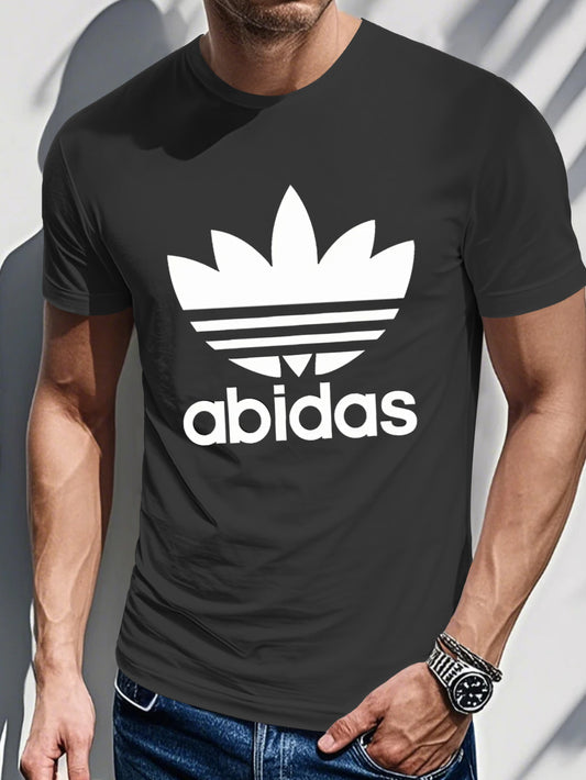 Men's Breathable Logo T-Shirt - Loose Fit Short Sleeve