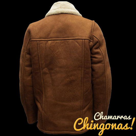 Men's Winter Fur Collar Suede Warm Coat