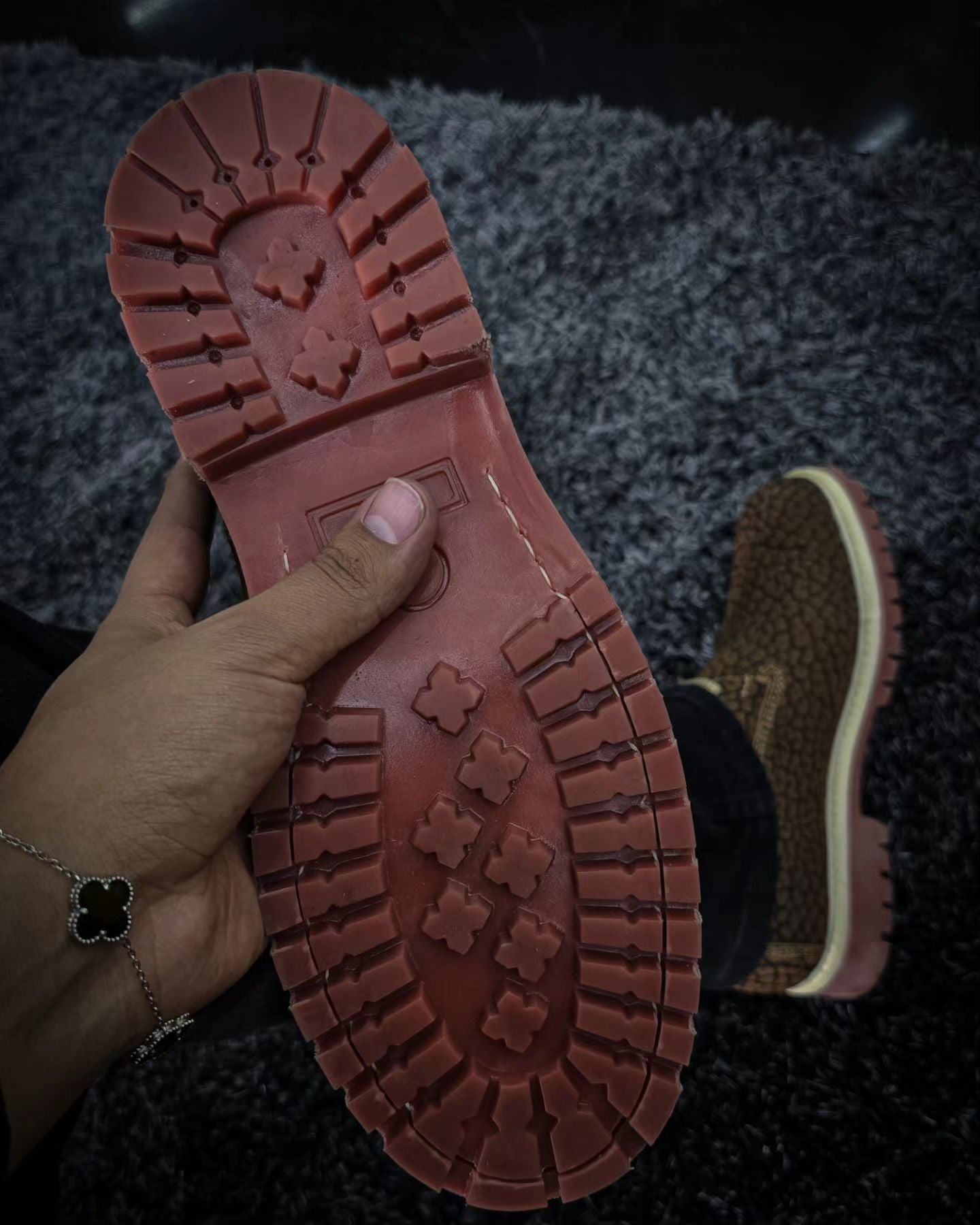 Retro 3D Pattern Martin Lace-Up Ankle Boots