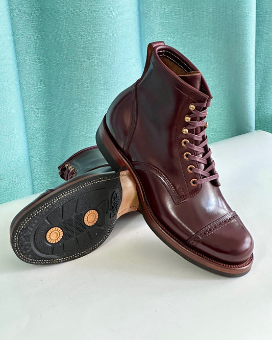 Men's Handmade lace-up Museum Calf Boots