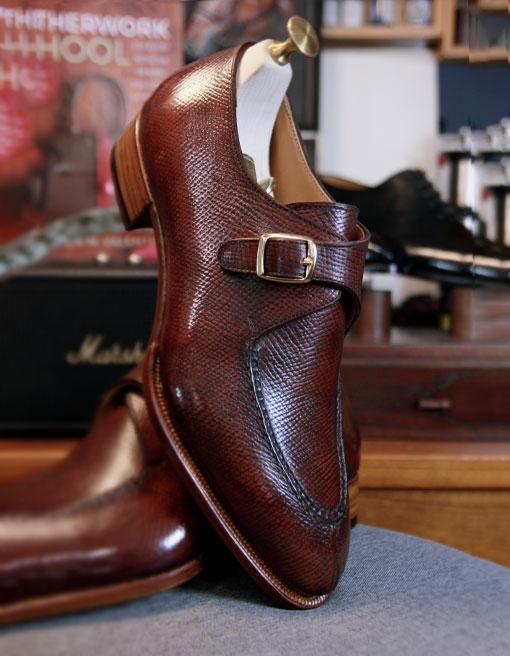 Handmade Classic Genuine Leather Monk Shoes