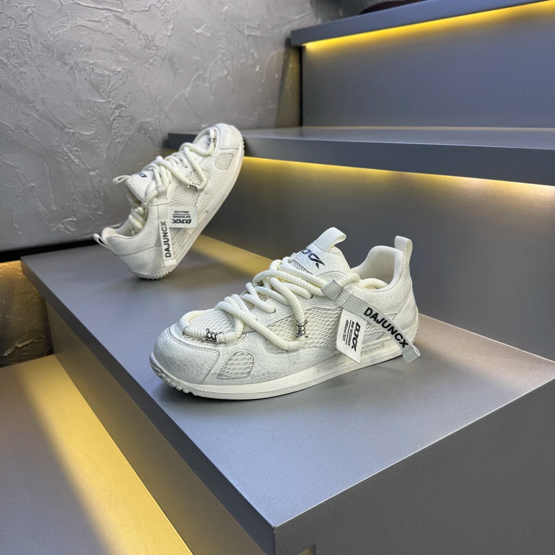 Soft Sole Breathable Mesh Retro Patchwork Casual Sneakers