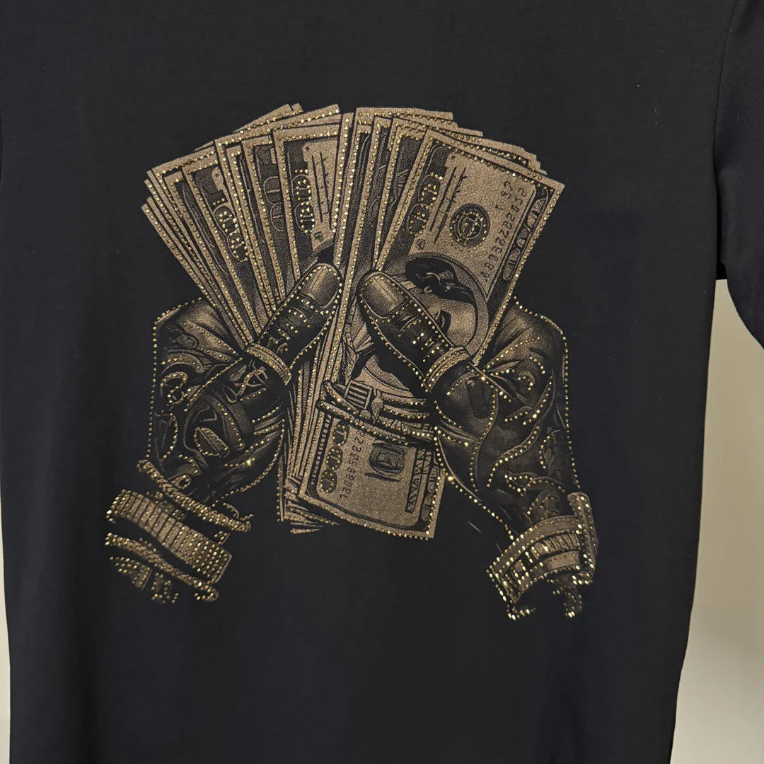 Men's Trendy Rhinestone Short Sleeves