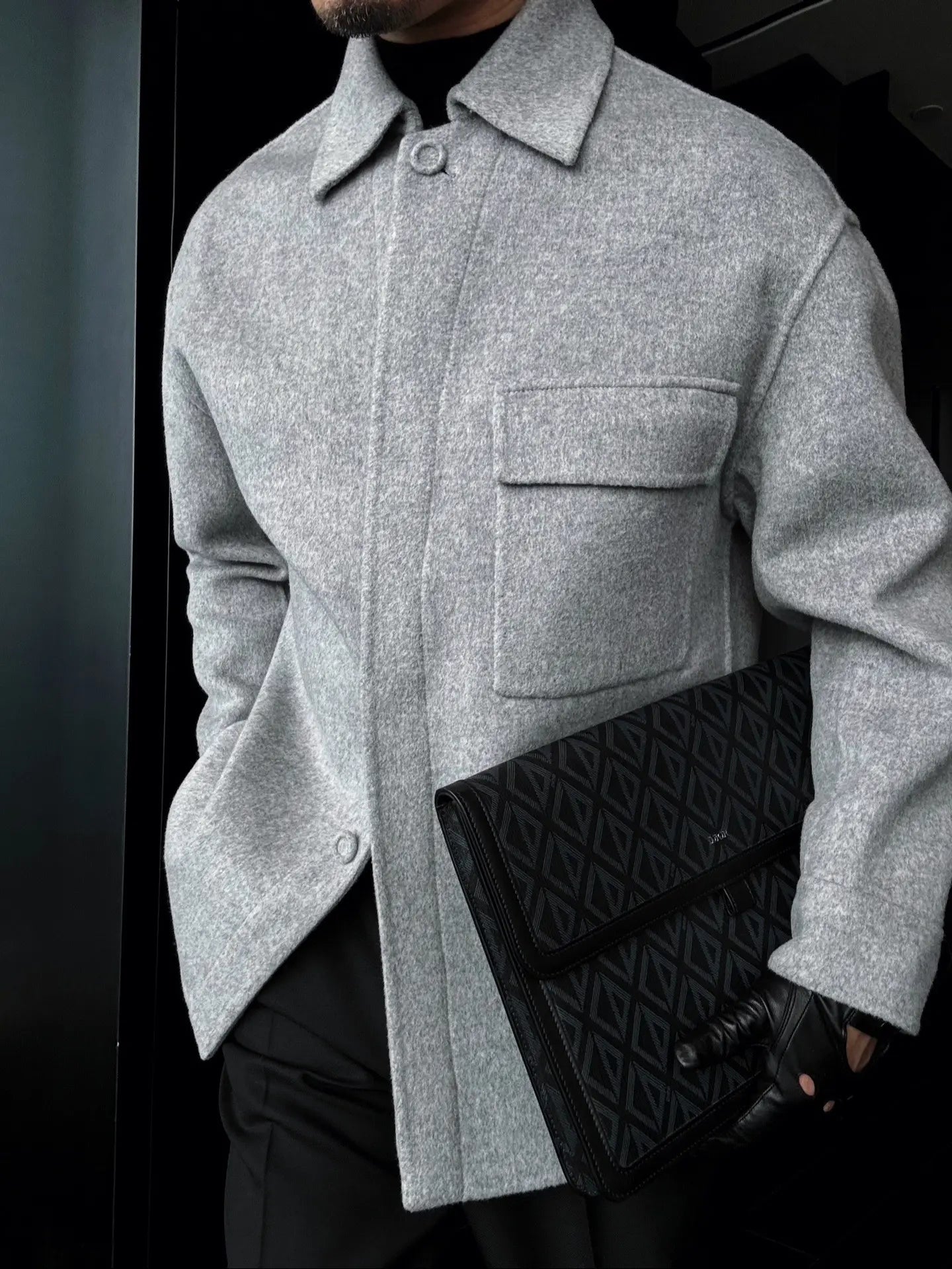 Men's New Lapel Solid Color Jacket