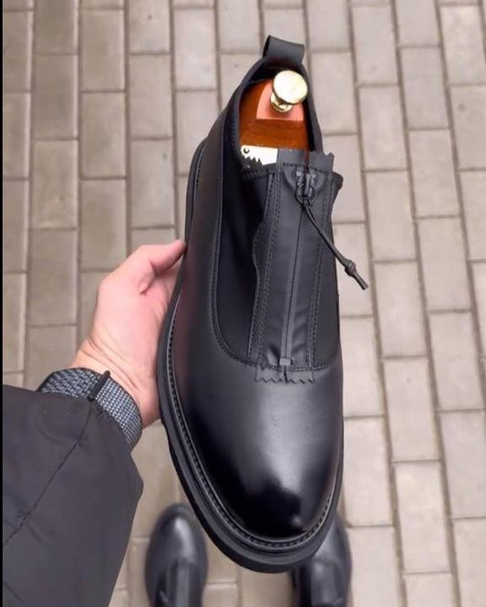 Hidden Zipper Slip-On Boots