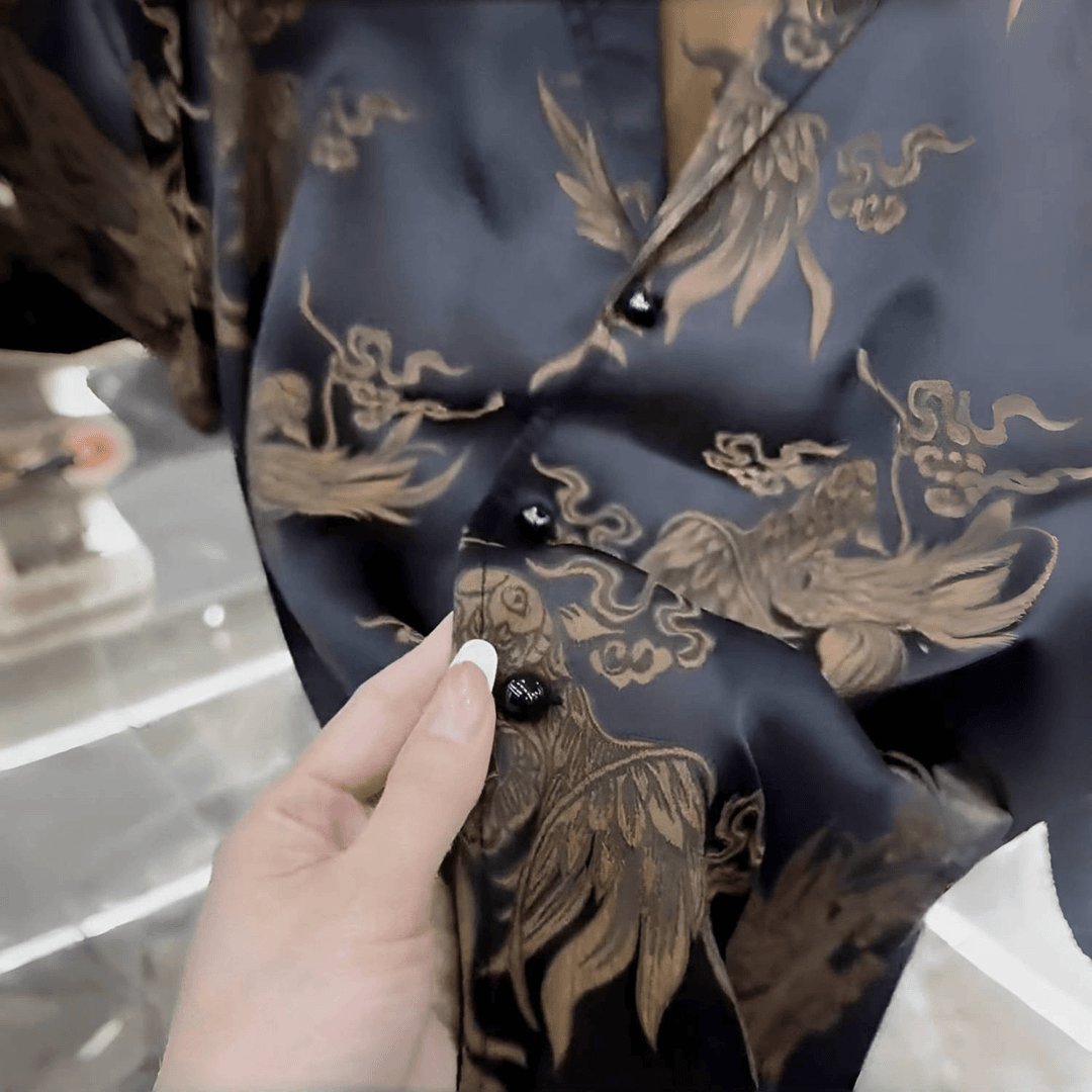 Summer New Fashion Print Comfortable Versatile Men's Shirt