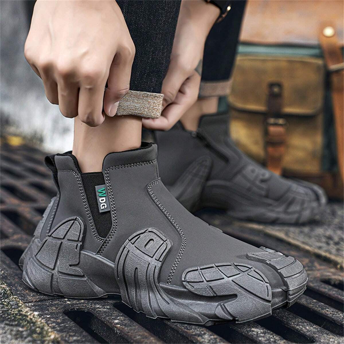 Anti-Slip Side Zipper Safety Shoes