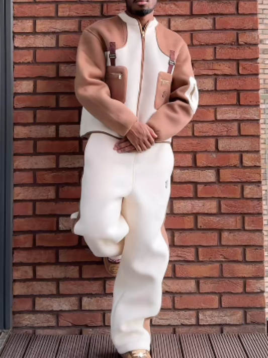 Wool Blended Cock Pants Set