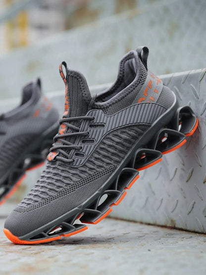 Men's Letter Design Running Durable Athletic Jogging Shoes