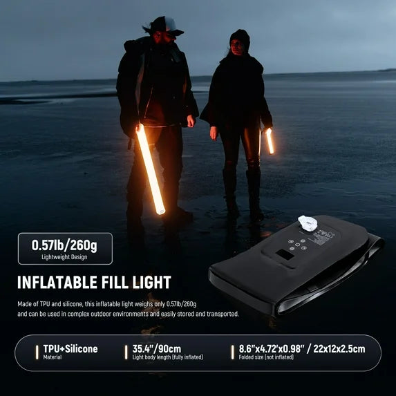 GC21B 21W LED Fill Light - Bi-Color 2700-6500K, 12 Effects, 2500mAh for Studio/Video