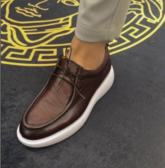 Vintage Handmade Slip-On Thick-Soled Loafers