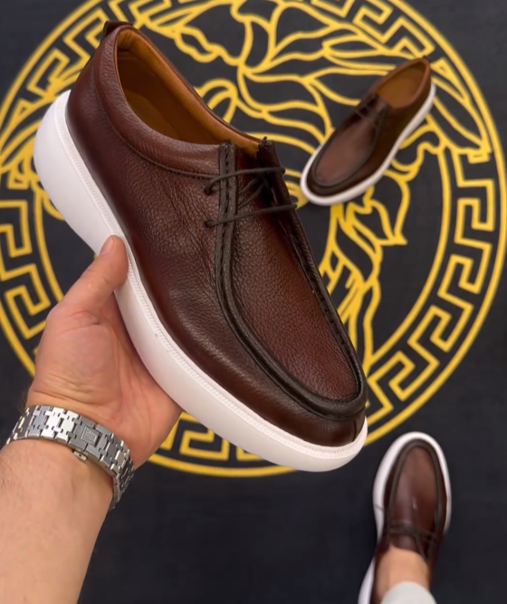 Vintage Handmade Slip-On Thick-Soled Loafers