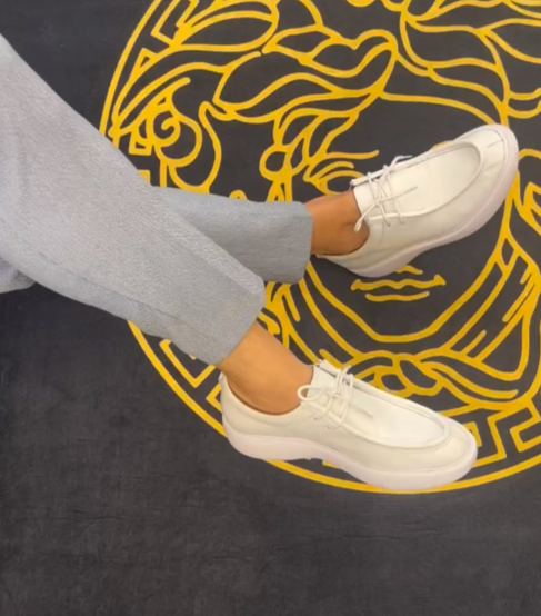 Vintage Handmade Slip-On Thick-Soled Loafers