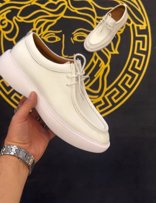 Vintage Handmade Slip-On Thick-Soled Loafers