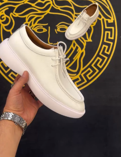 Vintage Handmade Slip-On Thick-Soled Loafers