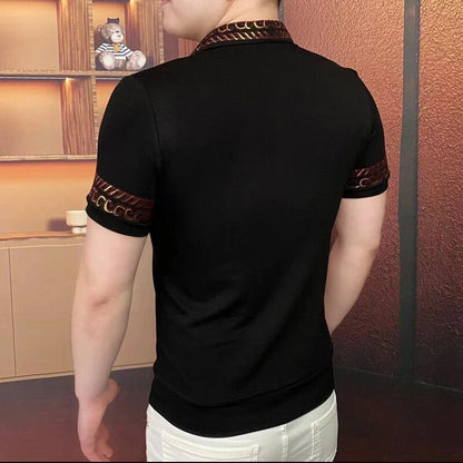 Gold-plated Wing Polo Shirt Quality Men's Lapel T-Shirt