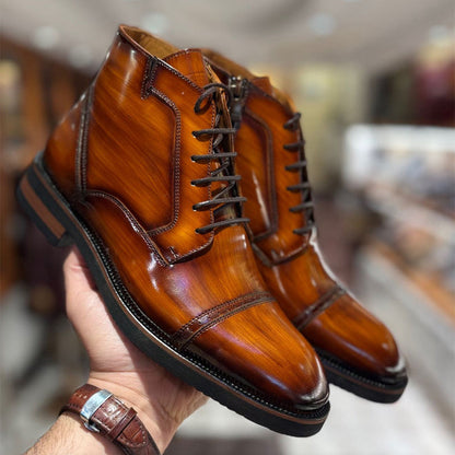 Men's Vintage Lace-Up Ankle Boots
