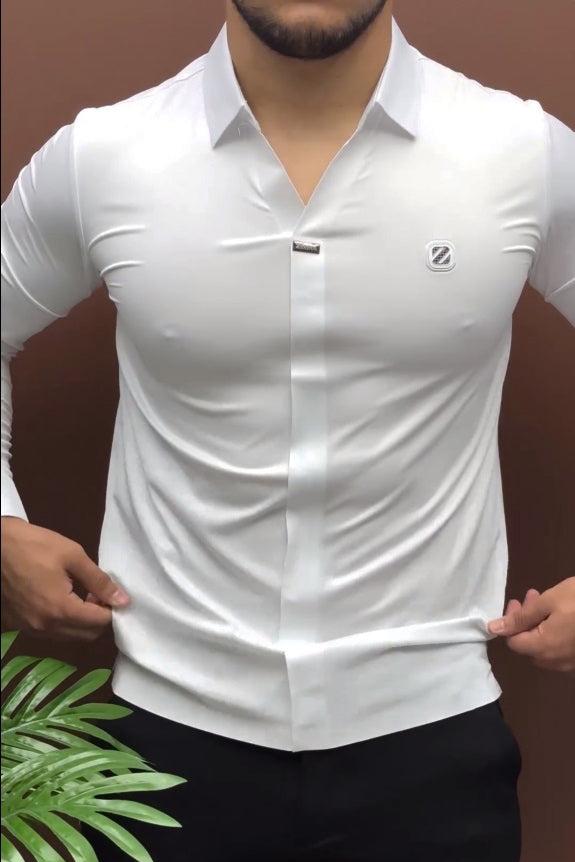 Men's Stretch Business Casual V-Neck Polo Shirt