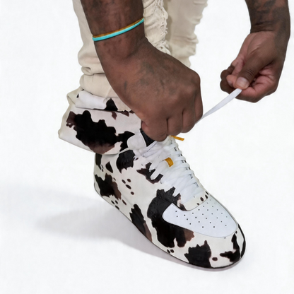 Limited Edition Cow-Print Suede Low-Top Sneakers