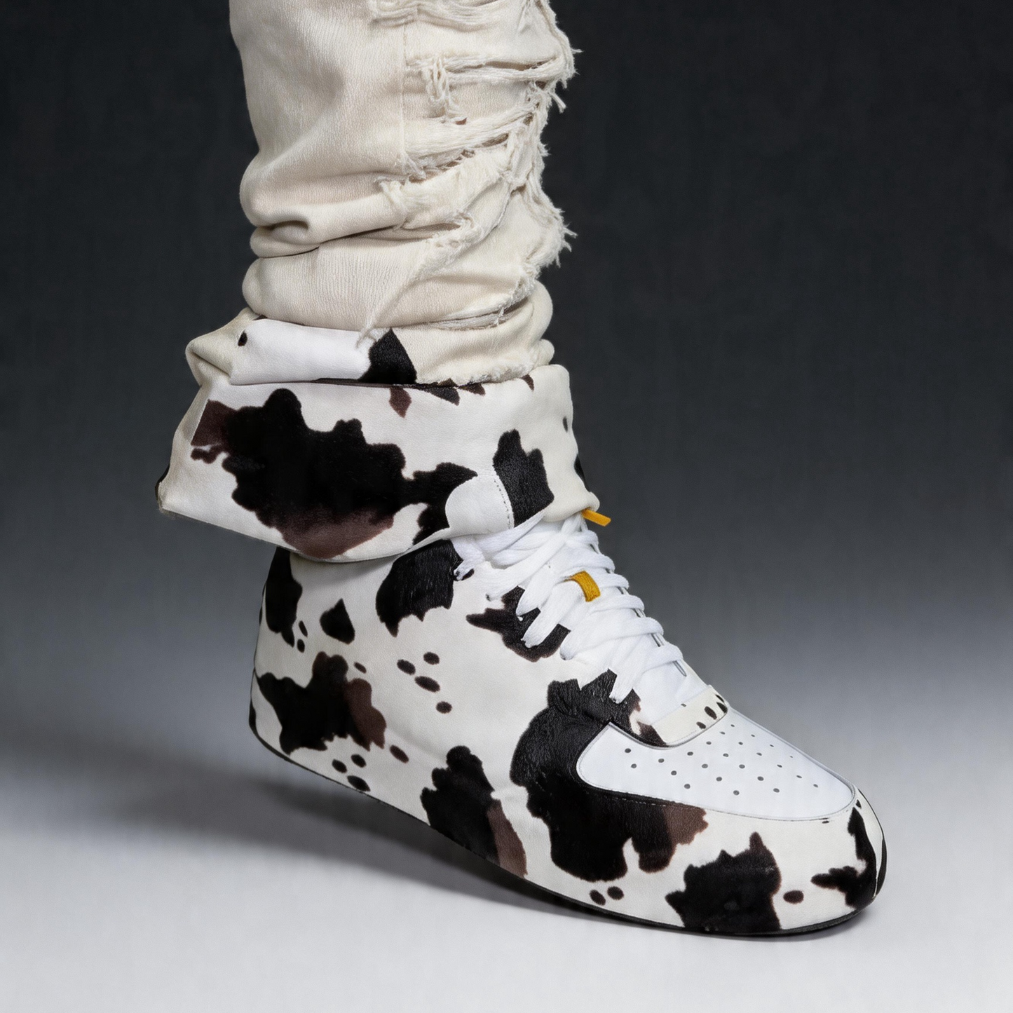 Limited Edition Cow-Print Suede Low-Top Sneakers