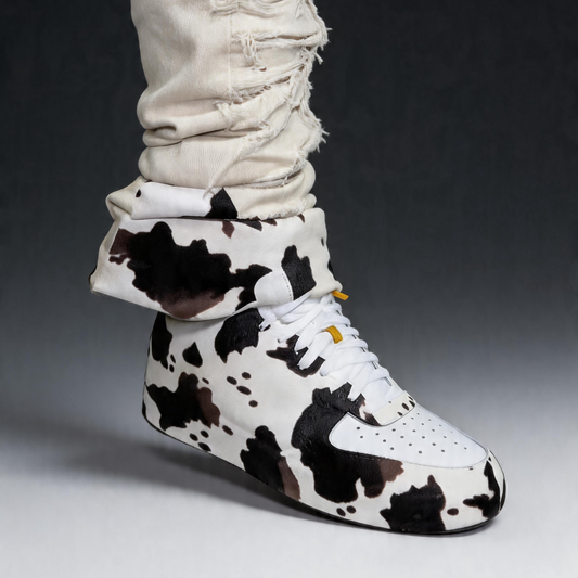 Limited Edition Cow-Print Suede Low-Top Sneakers