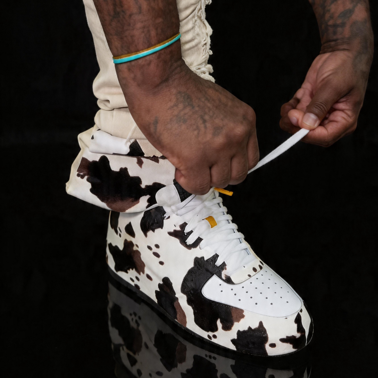 Limited Edition Cow-Print Suede Low-Top Sneakers