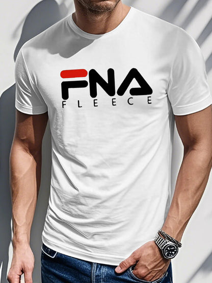 Men's Casual Summer T-Shirt - FNA Letter Print