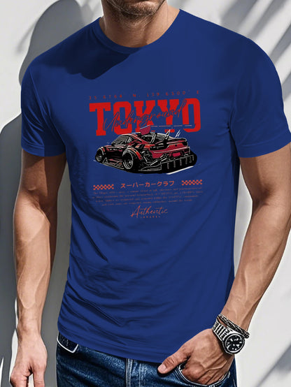 Men's Printed T-shirt - Tokyo, Racing Car
