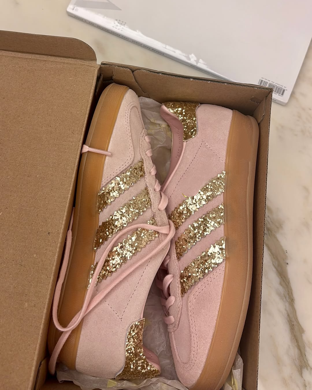 Original Shimmer Stripe Suede Flat Sneakers