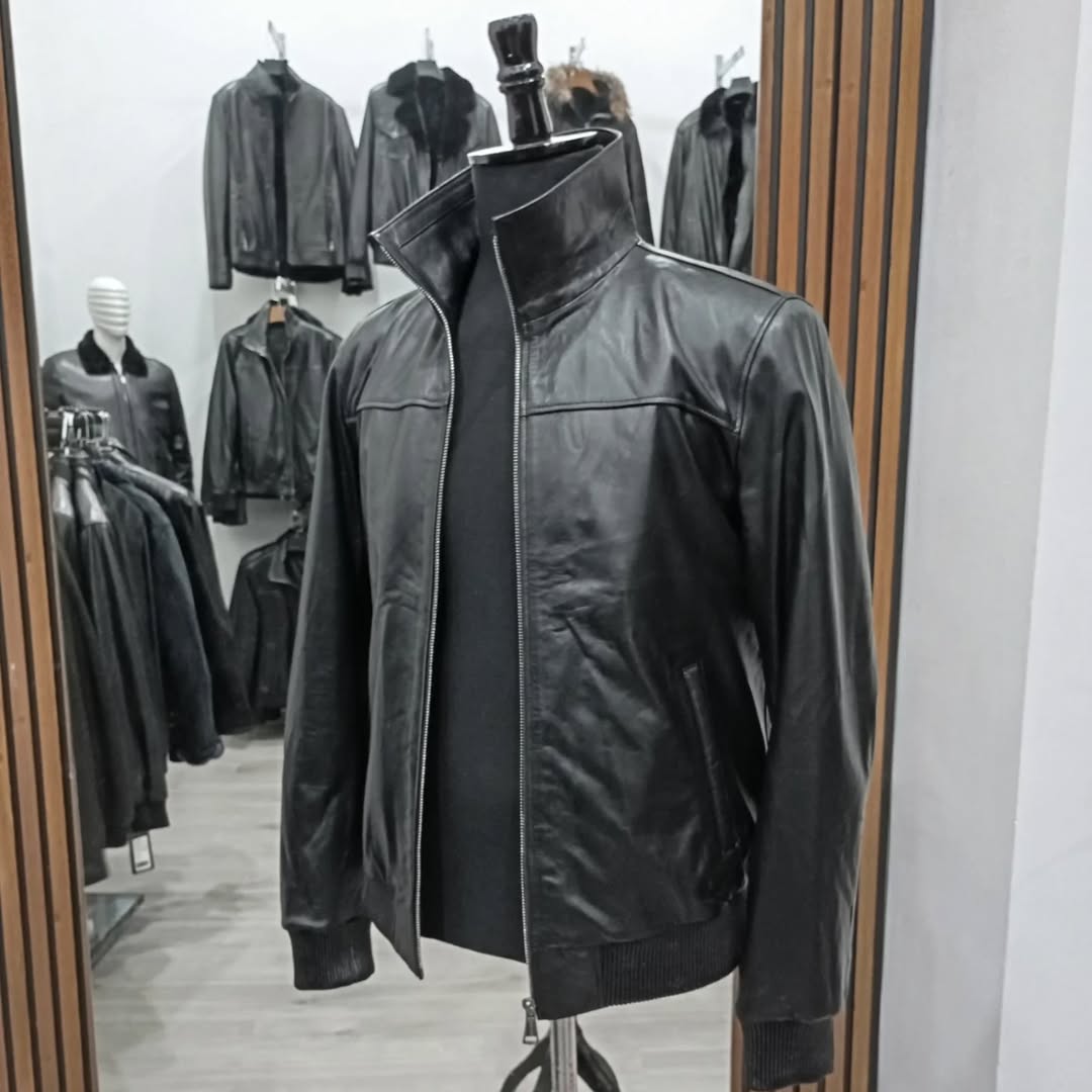 Men's Black Leather Jacket – Stylish & Durable Outerwear