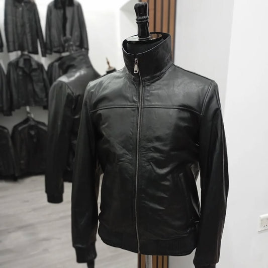 Men's Black Leather Jacket – Stylish & Durable Outerwear