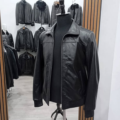Men's Black Leather Jacket – Stylish & Durable Outerwear