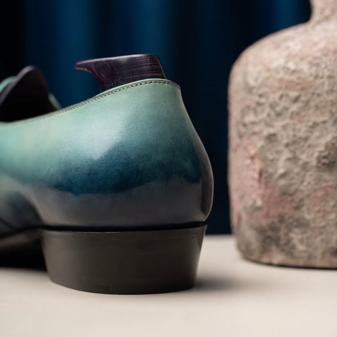 Hand-Painted Pigmented Cowhide Shoes