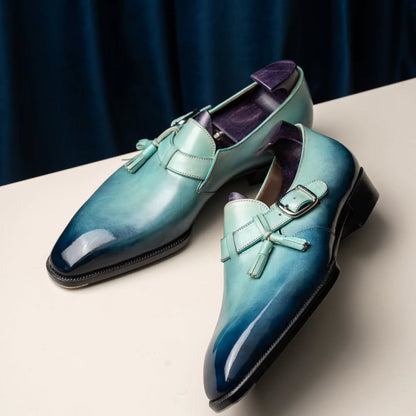 Hand-Painted Pigmented Cowhide Shoes