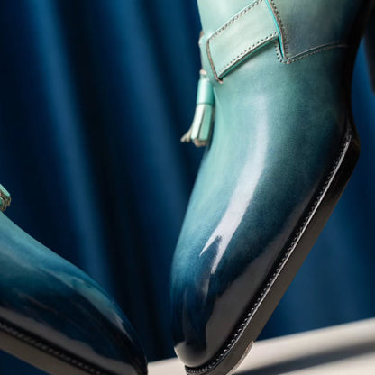 Hand-Painted Pigmented Cowhide Shoes