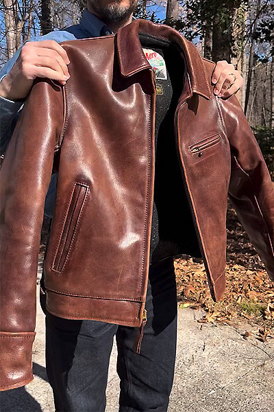Leather Jacket With Zip Pockets