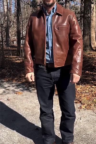 Leather Jacket With Zip Pockets