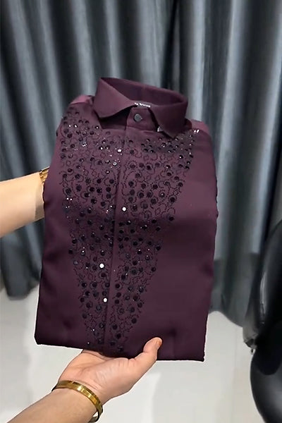 Shining Sequin Business Shirt