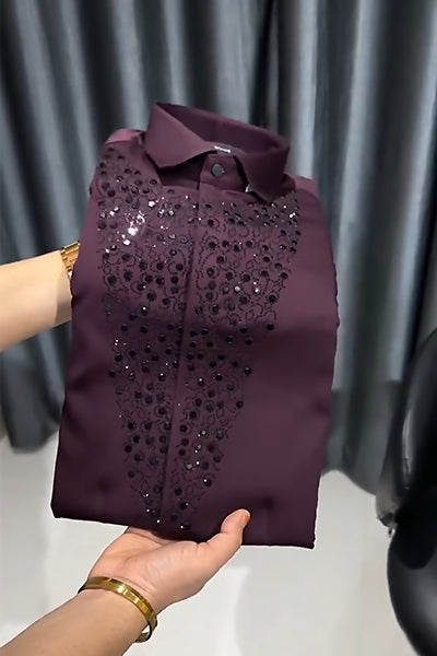 Shining Sequin Business Shirt