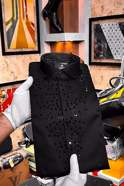 Shining Sequin Business Shirt